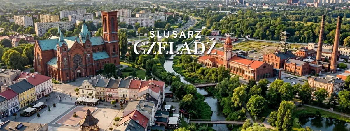 Widok na zabudowania Czeladzi